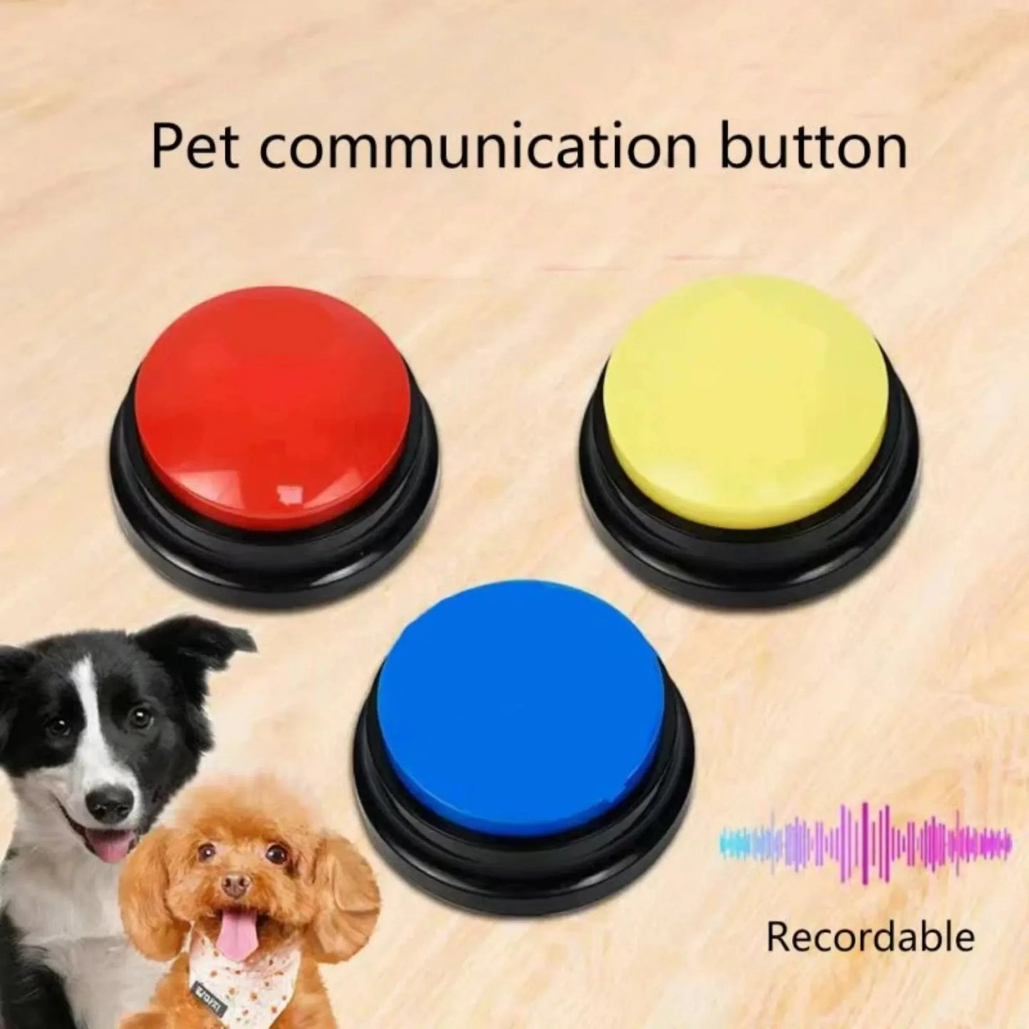 Pet Communication Buttons & Voice Recording Button