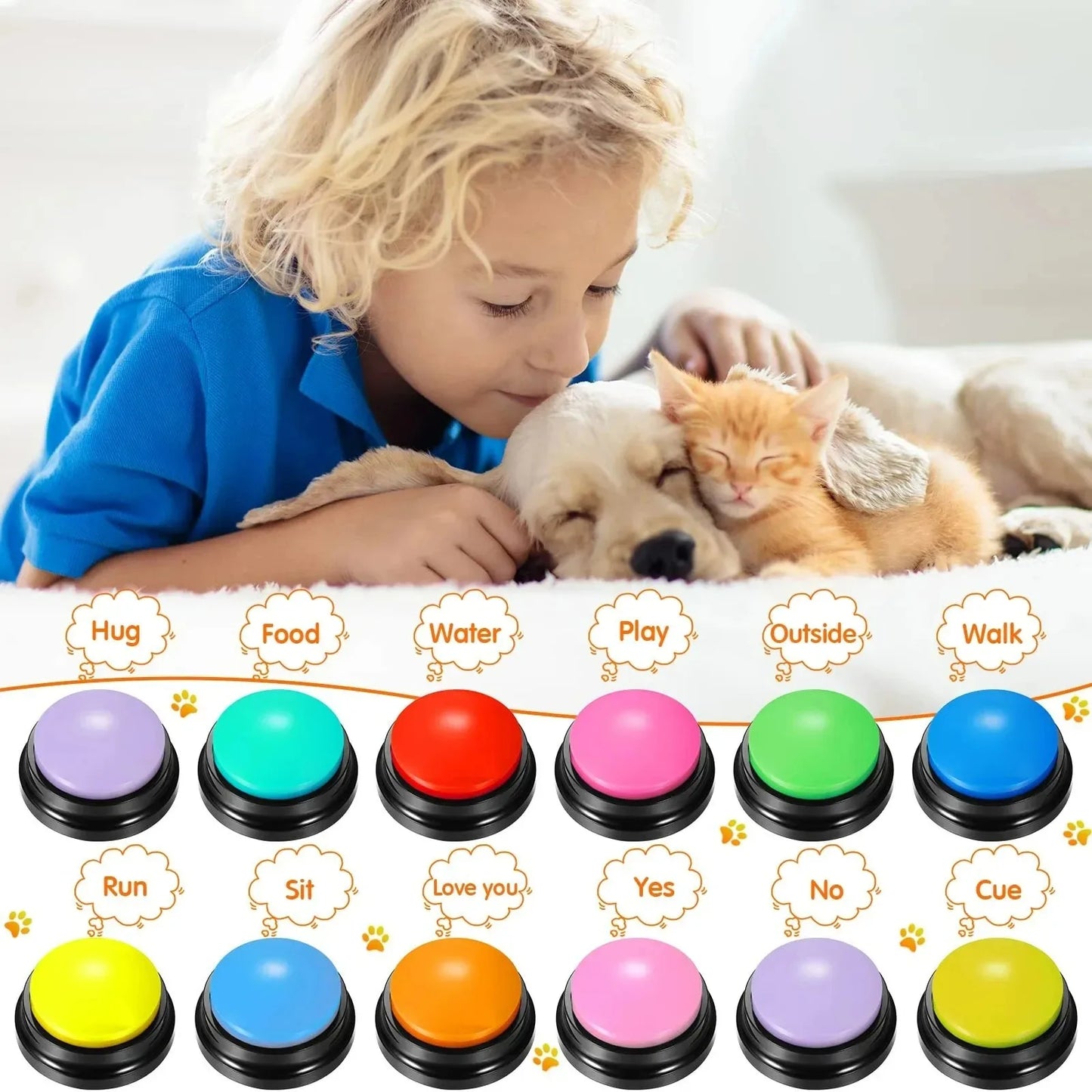 Pet Communication Buttons & Voice Recording Button