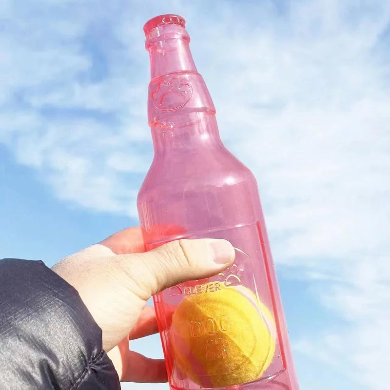 Beer Bottle with Tennis Ball Toy