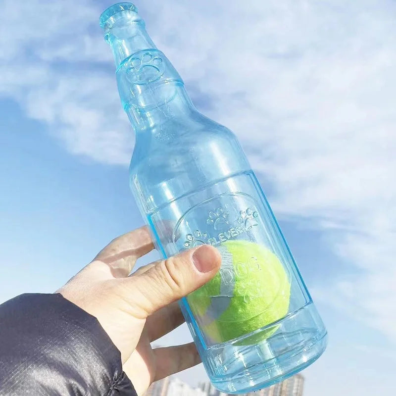 Beer Bottle with Tennis Ball Toy
