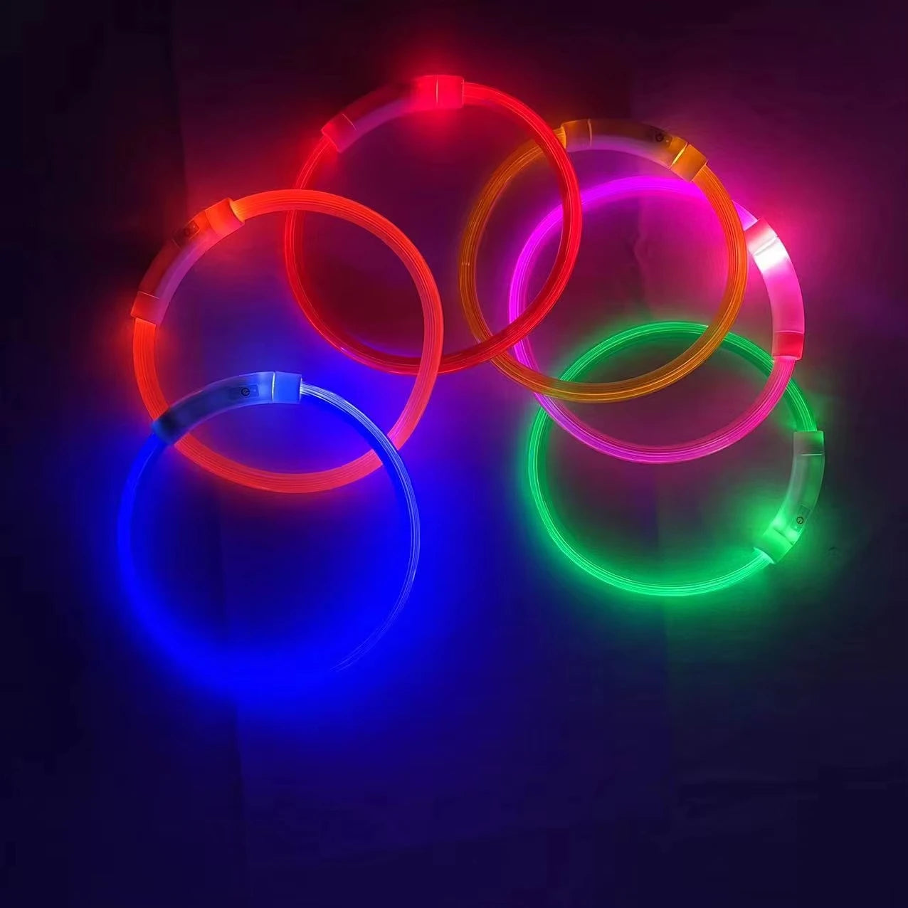 Night walk dog collar