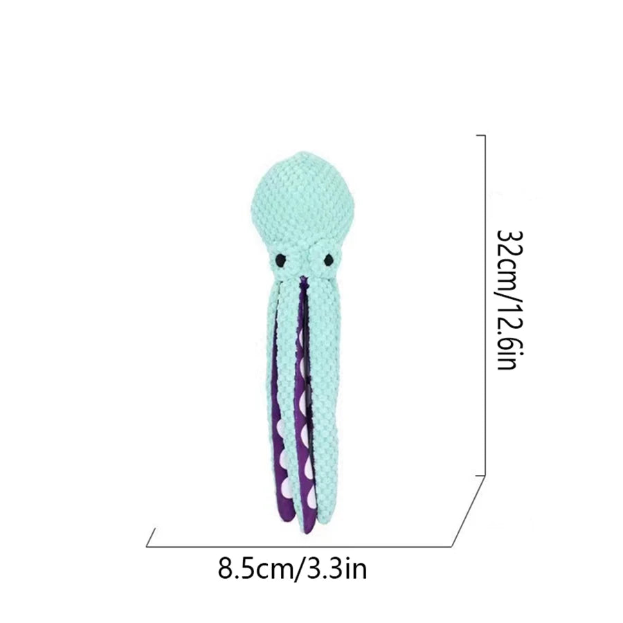 Dog plush octopus toy