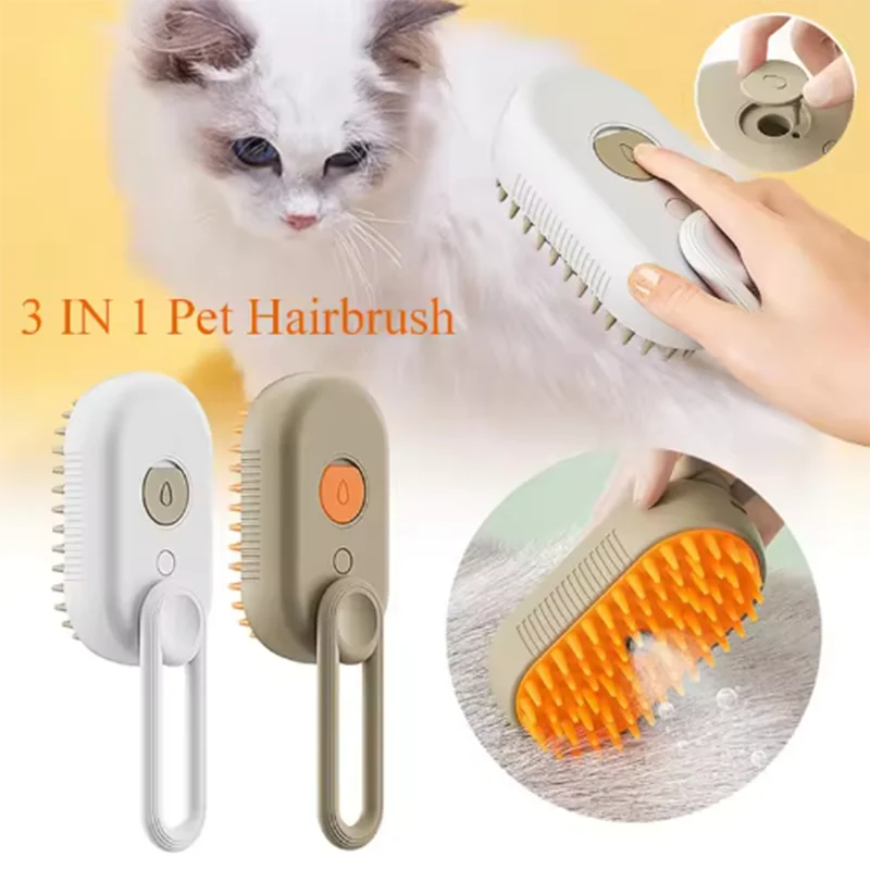 Steam Spray Pet Grooming Brush