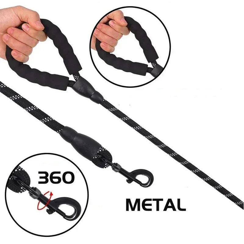 Reflective Dog Leash with Padded Handle
