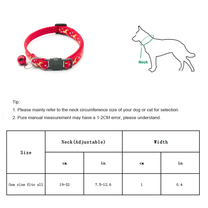 Adjustable Collars with a bell