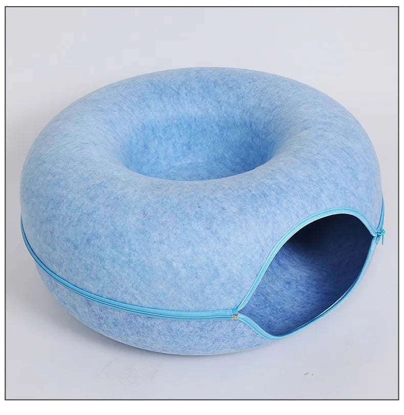 2-in-1 Felt Cat Tunnel & Bed