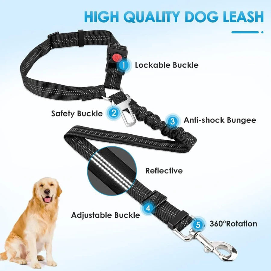 Pet car seat belt rope