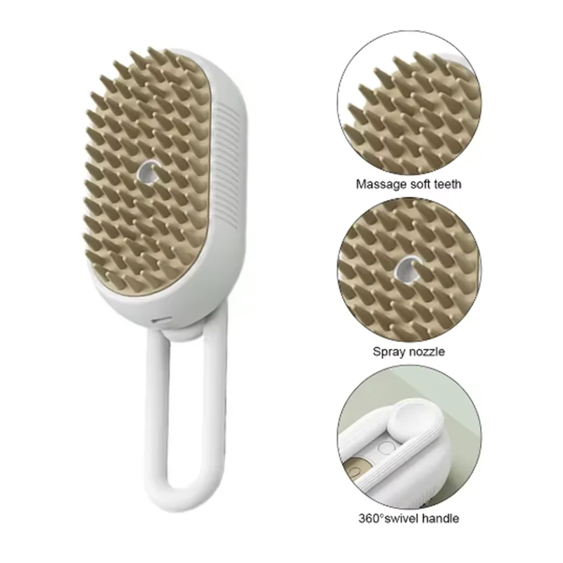 Steam Spray Pet Grooming Brush