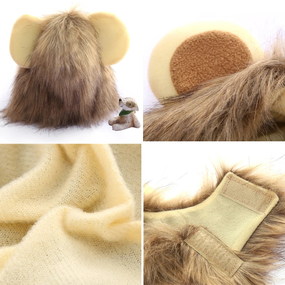 Lion Mane Pet Costume Hat