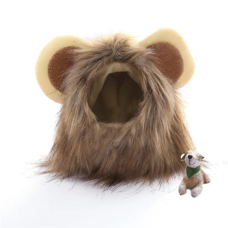 Lion Mane Pet Costume Hat