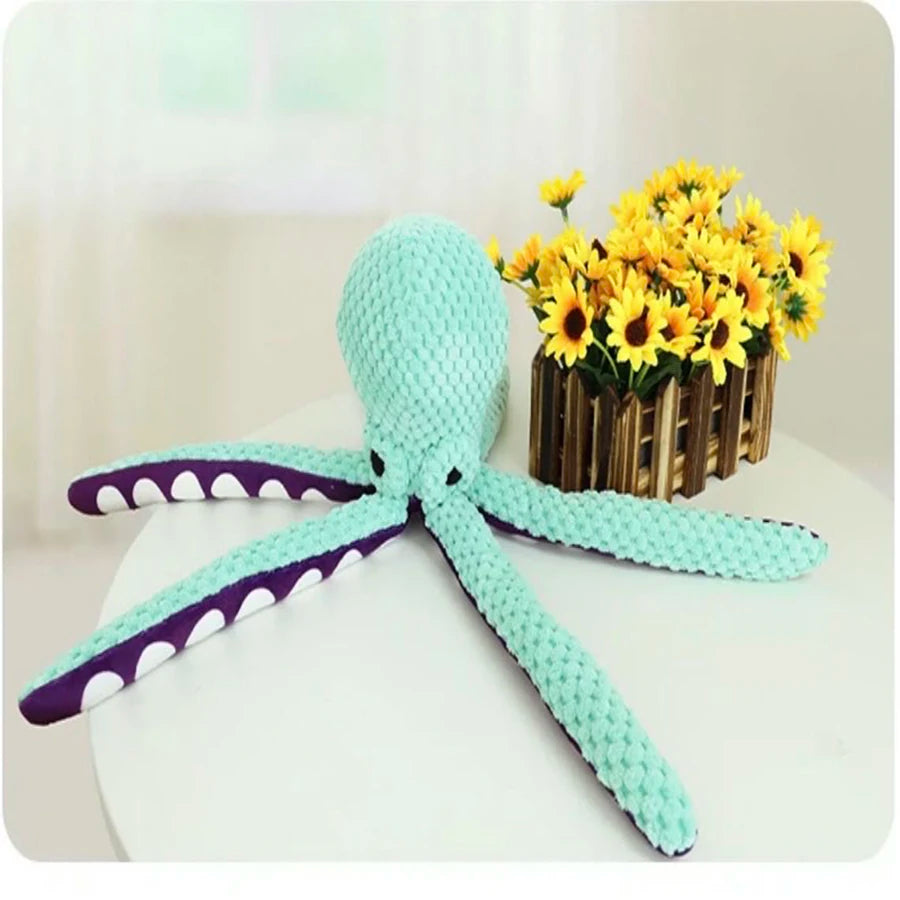 Dog plush octopus toy