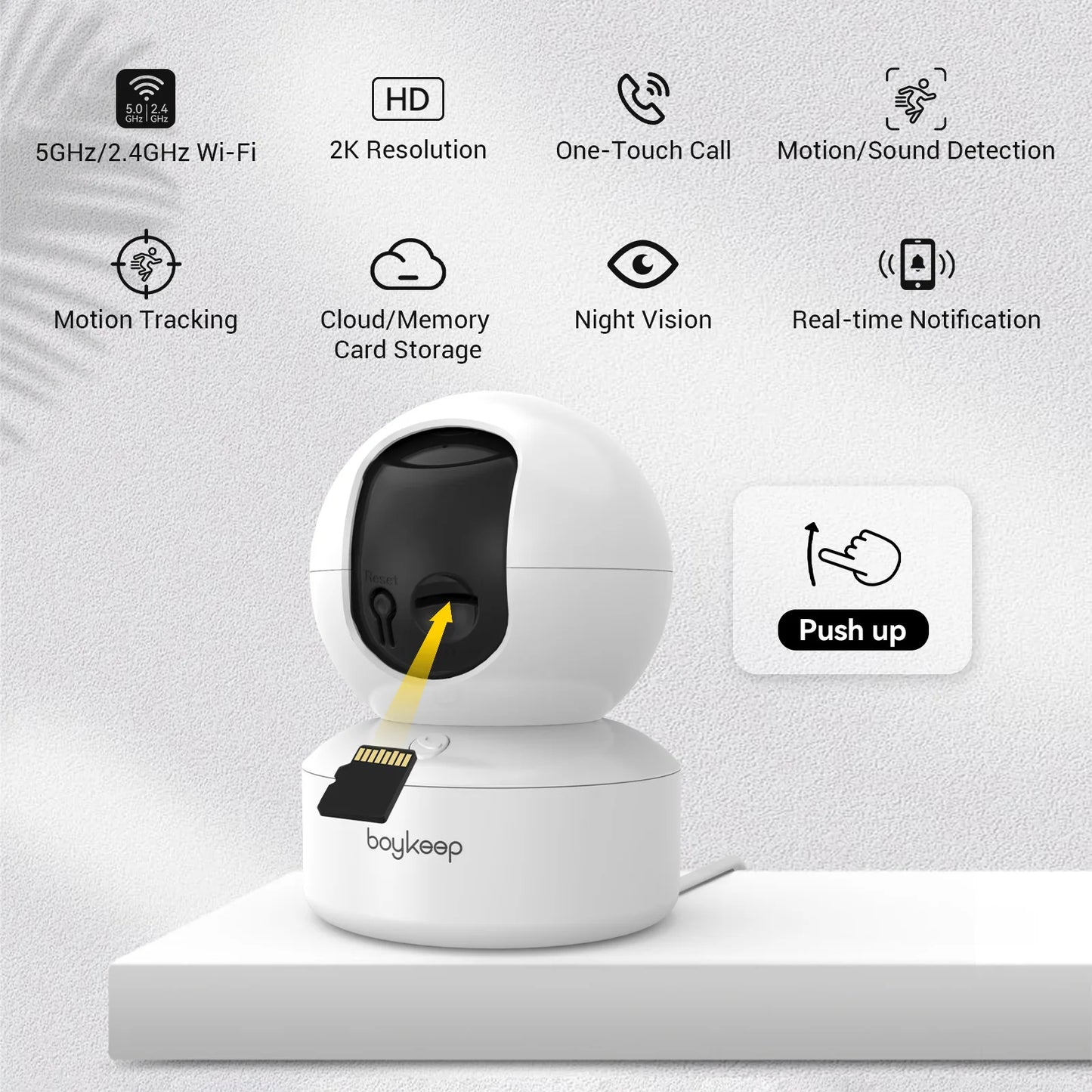 Boykeep Pet Camera with Phone App, 5G/2.4GHz WiFi