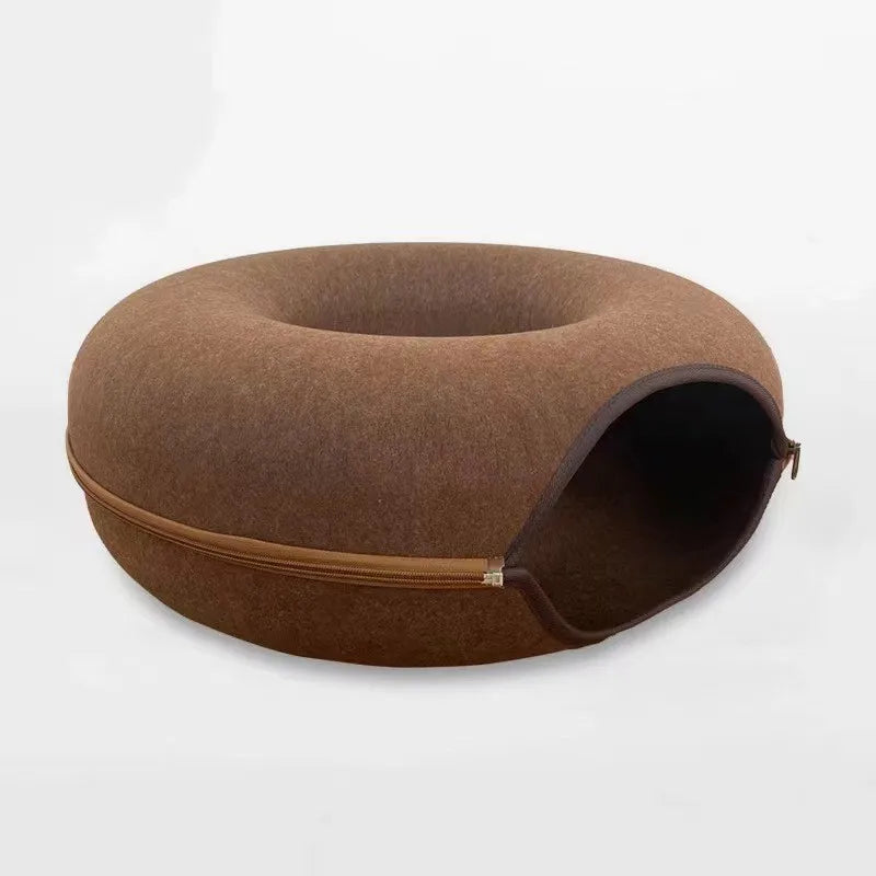 2-in-1 Felt Cat Tunnel & Bed