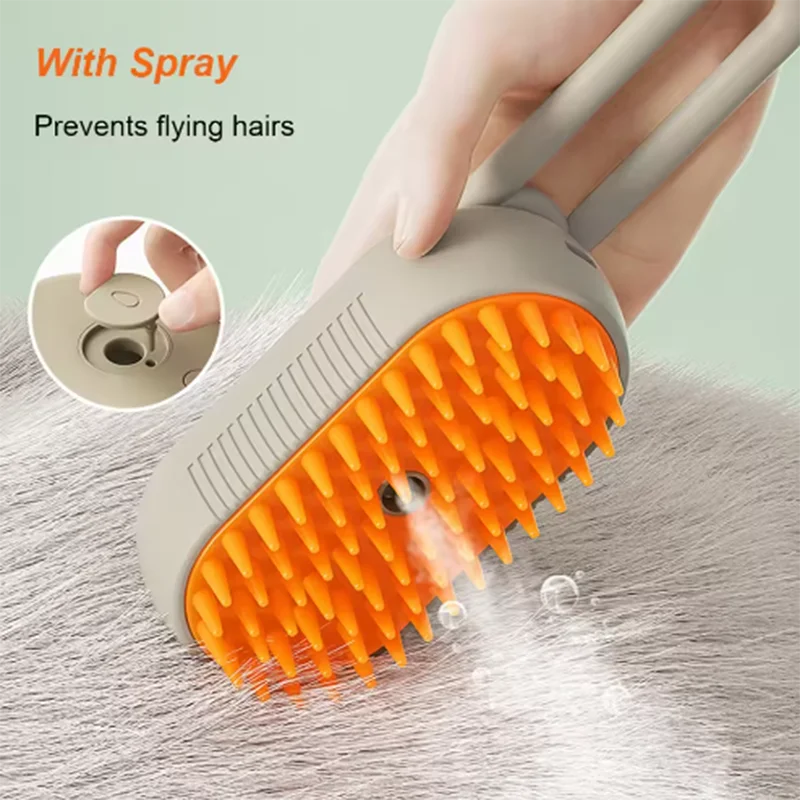 Steam Spray Pet Grooming Brush