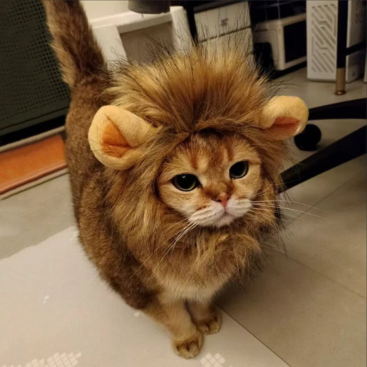 Lion Mane Pet Costume Hat