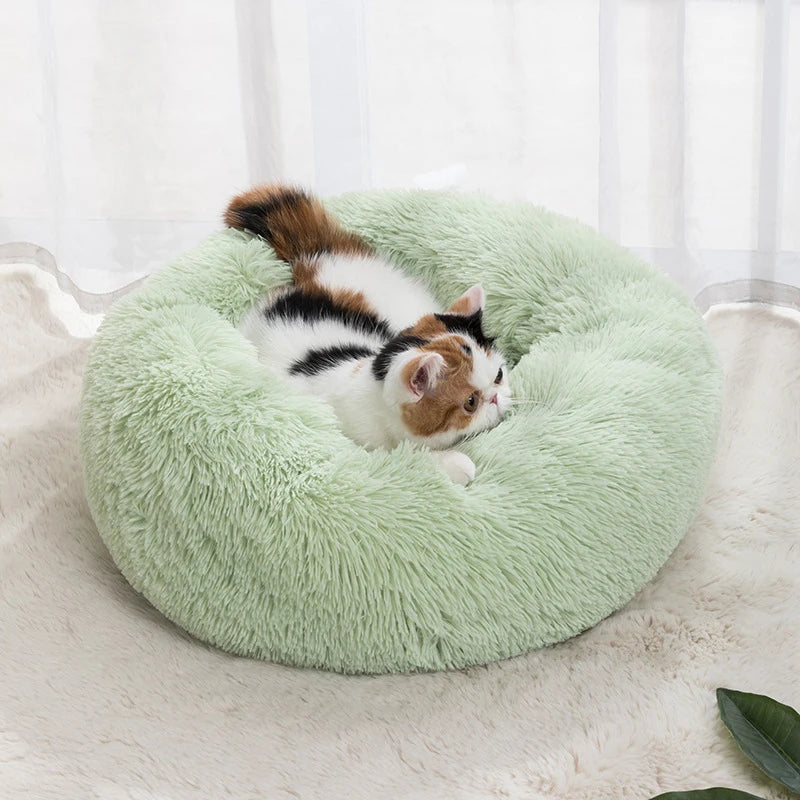Round Soft Shaggy Mat for Kittens