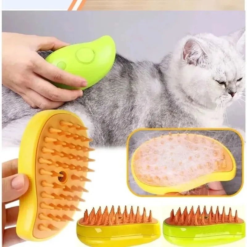 3 in 1 Pet Electric Steam Brush