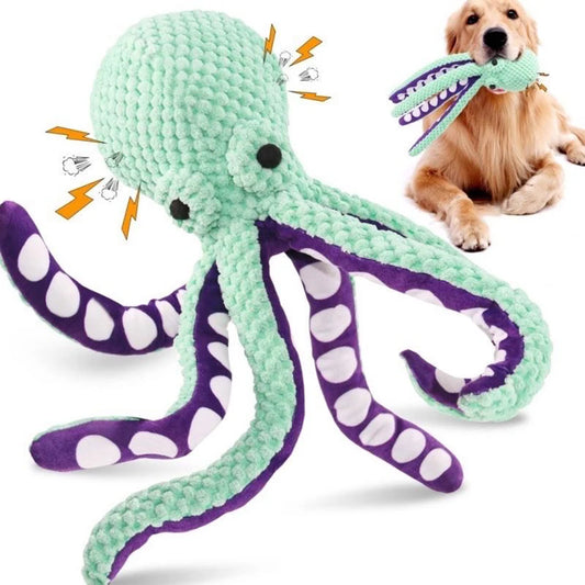 Dog plush octopus toy