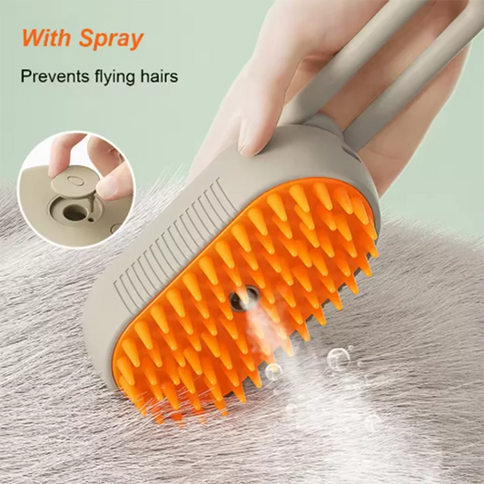 Steam Spray Pet Grooming Brush